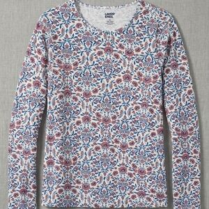 Lands' End Floral Crewneck SPF/swim Women's Large(14-16) #257